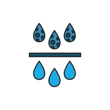 Water filter flat icon, vector color illustration Stock Illustration