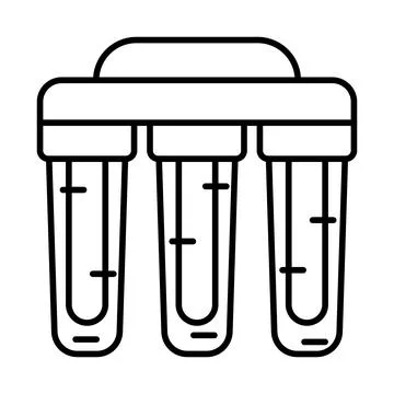 Water filter icon. Aqua or liquid thin line illustration. Stock Illustration