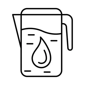 Water filter icon. Aqua or liquid thin line illustration. 스톡 일러스트