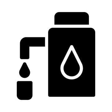 Water filter icon. Concept of clean water, filtration, and purification. Stock Illustration