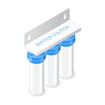 Water filter isometric icon Stock Illustration