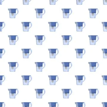 Water filter jug pattern for clean hydration concept Stock Illustration