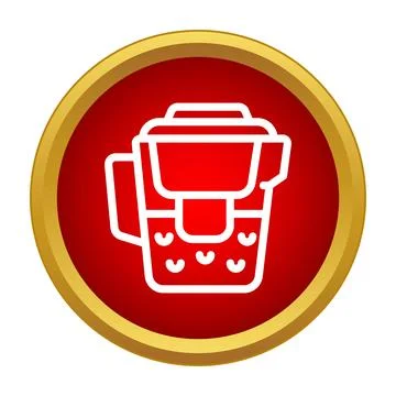 Water filter pitcher icon promoting healthy hydration and clean drinking 스톡 일러스트