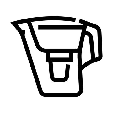 Water filter pitcher offering clean drinkable purification Stock Illustration