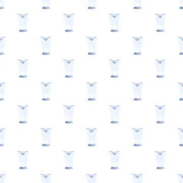 Water filter pitchers repeating pattern on white background Illustrazione stock
