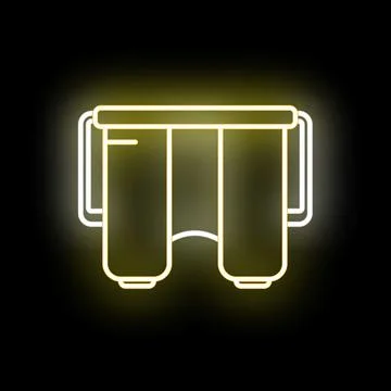 Water filter system glowing neon icon illustration Stock Illustration