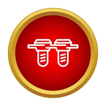Water filter system line icon for purification process Stock Illustration