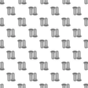 Water filter system line icons seamless pattern イラスト素材