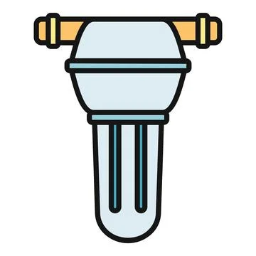 Water filter system providing clean drinking purification icon Stock Illustration