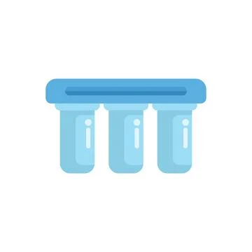 Water filter system purifying drinking water with three filters Stock Illustration