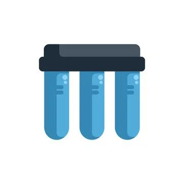 Water filter system purifying drinking water with three stages of filtration Stock Illustration