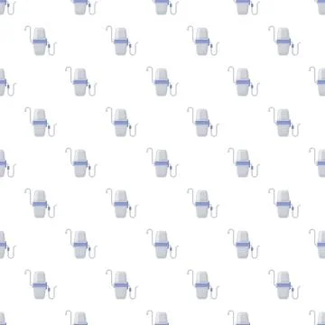 Water filter system seamless pattern for clean drinking water Stock Illustration