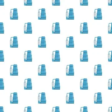 Water filter system technology with repeating pattern Illustrazione stock