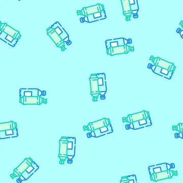 Water filter ultralight trekking vector seamless pattern Stock Illustration