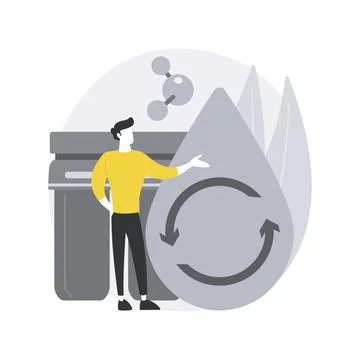 Water filtering system abstract concept vector illustration. Stock Illustration