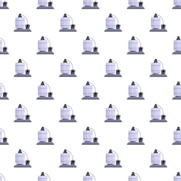 Water filtering system seamless pattern vector illustration Illustrazione stock