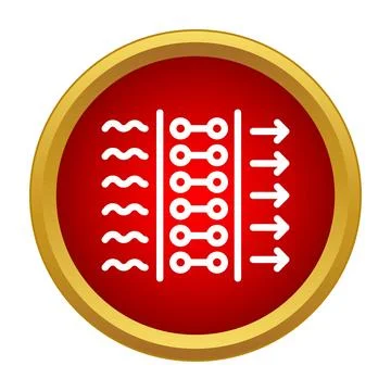 Water filtration processing icon showing purification system Stock Illustration