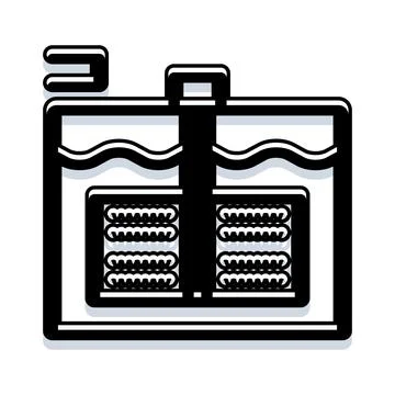 Water filtration system icon processing liquid Stock Illustration