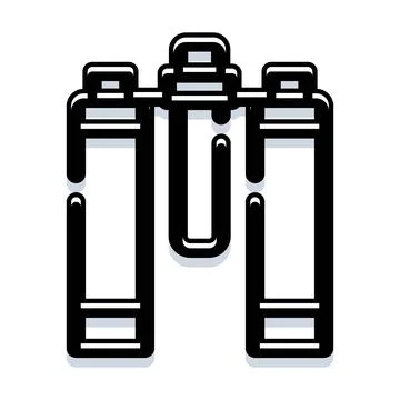 Water filtration system icon representing purification process Stock Illustration
