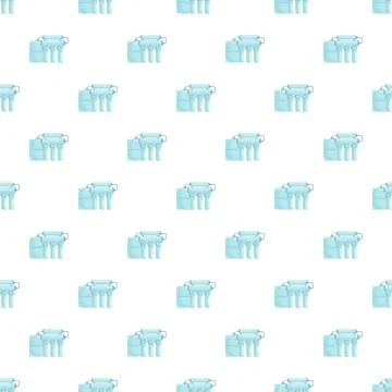 Water filtration system pattern showing clean purification process Stock Illustration