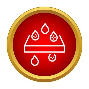 Water filtration system process icon on red background イラスト素材