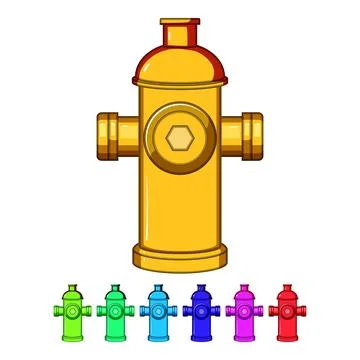 Water fire hydrant cartoon vector graphic Stock Illustration