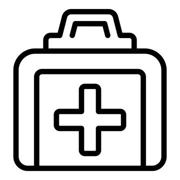 Water first aid kit icon outline vector. Safety jacket Stock Illustration