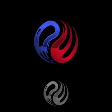 Water &amp; Flame Illustrazione stock