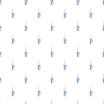 Water flosser devices creating a seamless dental care pattern Stock Illustration