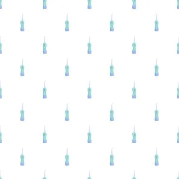 Water flosser repeating pattern for dental hygiene concept Stock Illustration
