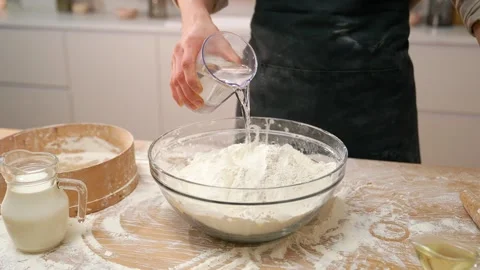 Water Into Flour Stock Footage 273501290