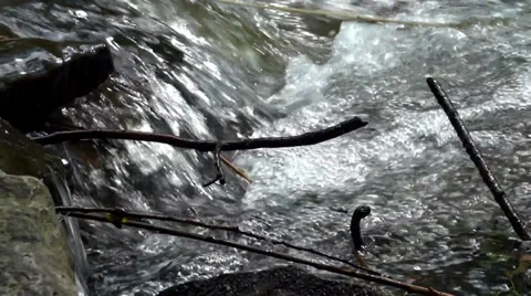 Water Flow Beautiful (Closeup) 動画素材 38443363