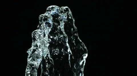 Water flow on black background, slow motion Video stock 62281562