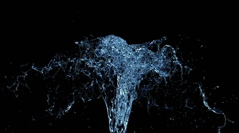 Water flow on black Stock Footage 42608316