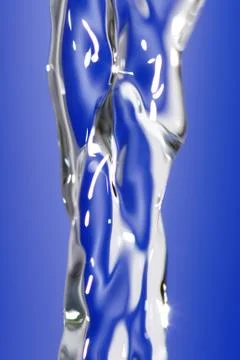 Water flow on blue background Stock Photos