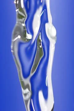 Water flow on blue background Stock Photos