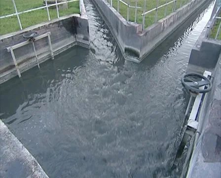 Water flow cleaning basin Video stock 10806473