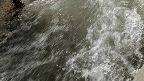 Water flow in the ditch Video stock 250276058
