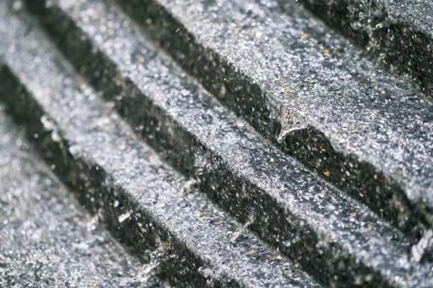 Water Flow Down The black Steps or staircase In Fountain In City Park Stock Photos