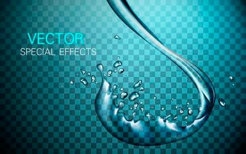 Water flow elements Stock Illustration