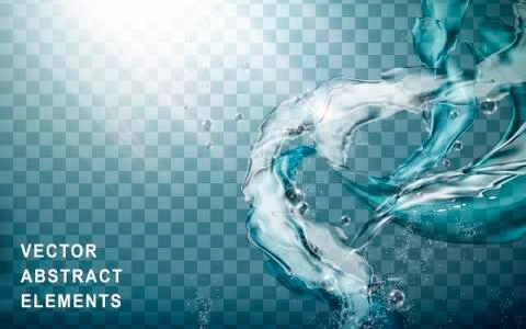 Water flow elements Stock Illustration