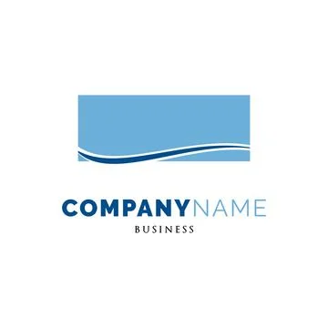 Water Flow Icon Logo Design Template Stock Illustration