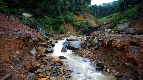 Water flow - Landslide 库存影片 116650755