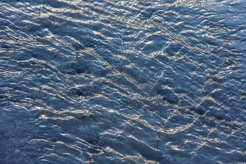 Water flow layer over asphalt at day light Photos
