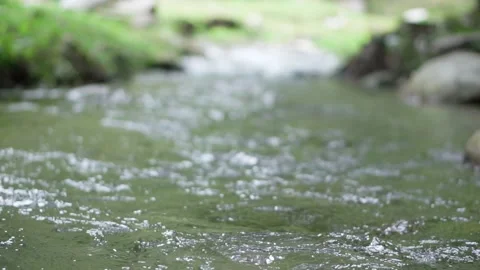 Water flow. Mountain rivers and waterfalls. Vídeo Stock 197606871