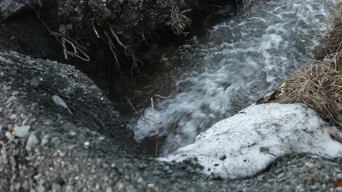 Water flow from the mountains Stock Footage 172081593