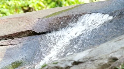 Water flow over the rock Stock Footage 51297674