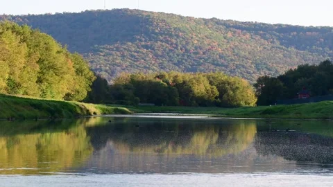 Water flow reflection Stock Footage 255664276
