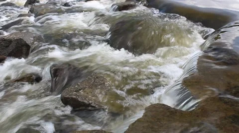 Water flow in the river Stock Footage 40758252