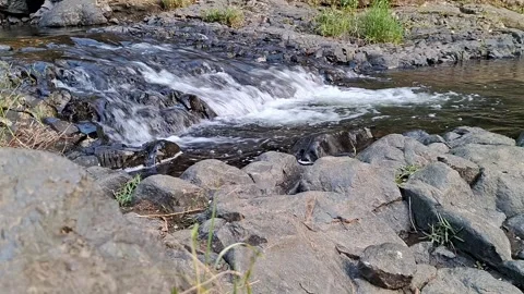 Water flow in the river Stock Footage 283517718